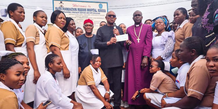 Peter Obi Donates 20 Million Naira to Anglican Diocese Of Nsukka
