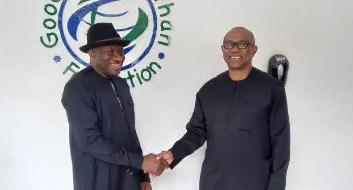 Peter Obi Felicitates with Goodluck Jonathan @66
