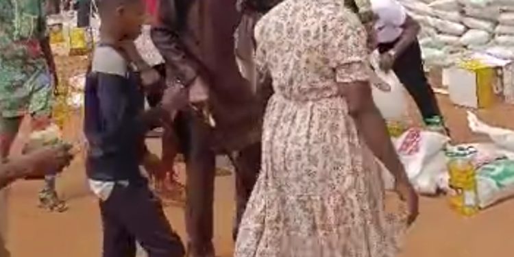 Mother of all Palliatives: Obijackson Gifts Food Items to Over 5000 Families in Okija. (Video)