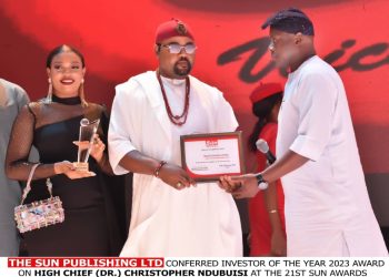 Jubilation in Anambra as business mogul, High Chief Dr. Christopher Ndubuisi gets honored as Investor of the Year by Sun Newspaper.