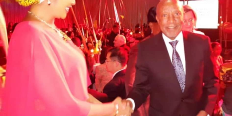 Bianca Ojukwu Pictured At Event With Namibia’s Late President And New President