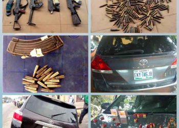 Gunmen Fall into Ditch While Running Away from Police in Anambra, Two Arrested, Vehicles Recovered