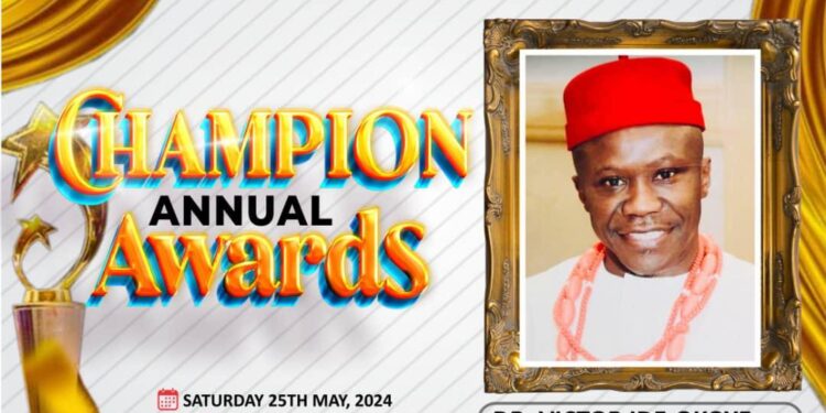 Champion Newspaper Names American-Based Businessman,Victor Ide-Okoye Best Nigerian Entrepreneur in Diaspora of the Year.