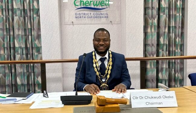 Just-In:Anambra man becomes first black chairman of Oxfordshire Cherwell District Council in UK