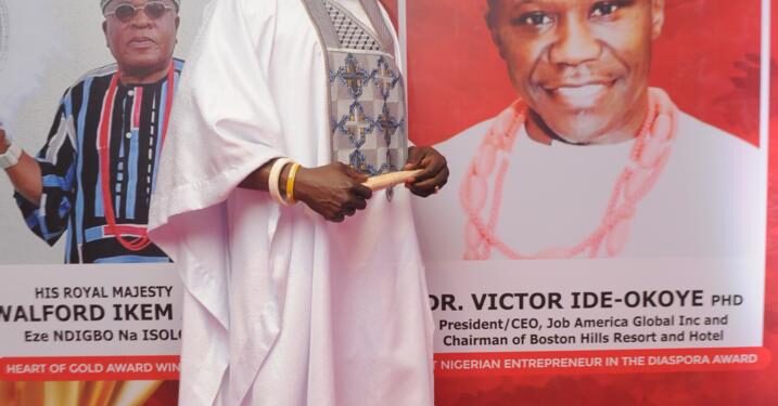 Boston Hotel CEO, Ide-Okoye Dedicates Best Entrepreneur in the Diaspora Award to Wife, Community