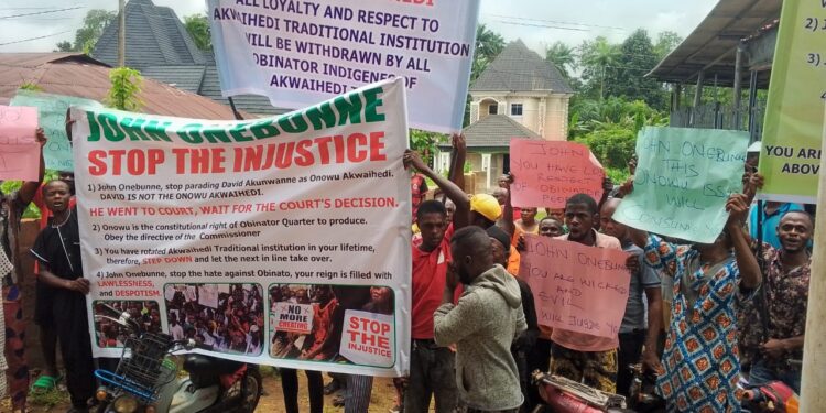 Anambra community protests monarch’s marriage tax imposition, petitions Chieftaincy Affairs Commissioner, PG