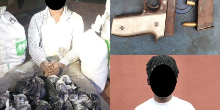 Police nab 2 suspects, recover large quantity of gunpowder concealed in bag of garri