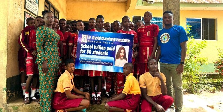 Dr. Krystal Chanchangi Foundation Again Storms Anambra School, Offsets Fees For 50 Pupils