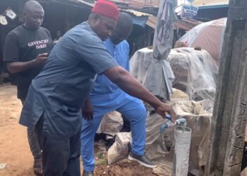 Jubilation in Anambra market as new Chairman unveils 16-year old neglected water project