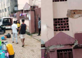 Mass Exodus of Tenants as Cracked 4-Storey Building Poses Danger in Anambra.