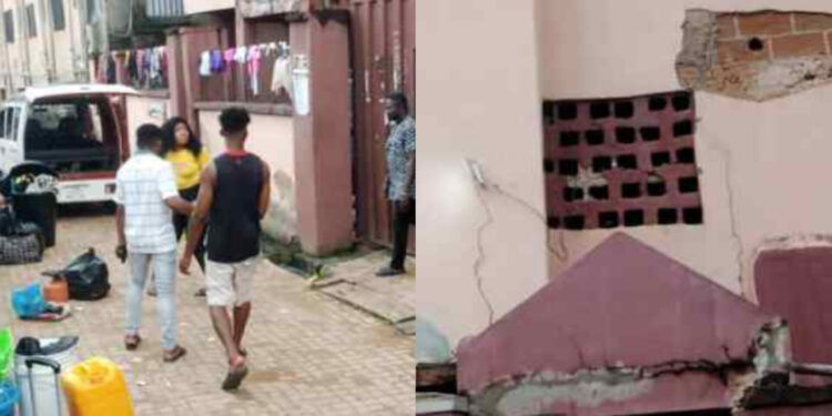 Mass Exodus of Tenants as Cracked 4-Storey Building Poses Danger in Anambra.
