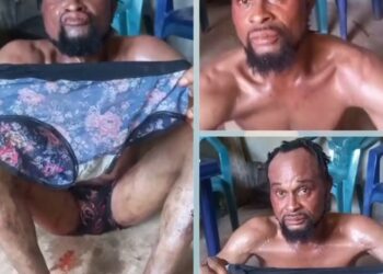 “Yahoo Man” from Imo State Arrested with Lady’s Pant in Anambra. (Videos)