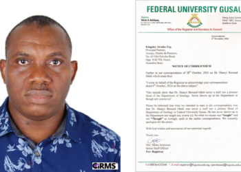Federal University Gusau Denies Claim of Appointing Bernard Odoh a Professor.