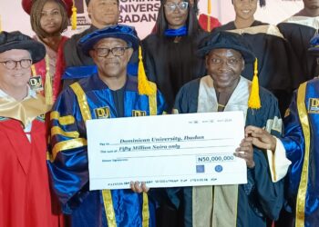 Obi Visits Dominican University, Samonda, Ibadan, Donates ₦50 Million