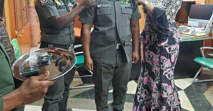 Bianca Ojukwu Decorates Her CSO At His Promotion Ceremony Today