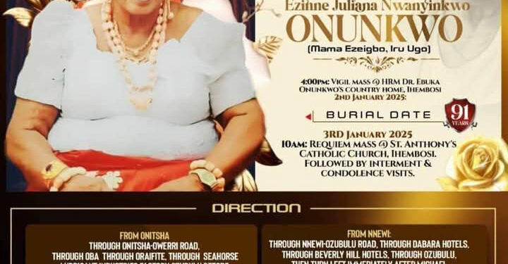 All Roads Lead to Ihembosi as Seashorse Lubricant Boss, Ebuka Onunkwo Buries Mother Today.