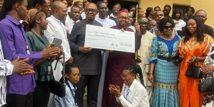 Ndigbo have future in Peter Obi – Archbishop Ibezim, as Obi donates N30m to Paul Varsity