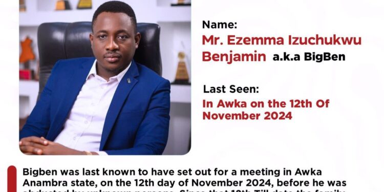 Big Ben: Anambra Arraigns Jeff Nweke, Others Over Abduction Of Businessman