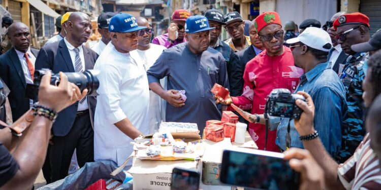 Soludo Commends NAFDAC’s Crackdown on Fake Drugs at Onitsha Market, Slams Political Actors