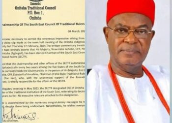 Igwe Achebe Was Not Elected South East Traditional Rulers Council Chairman — Chief of Staff