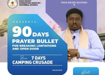 Ebube Muonso Launches 90-day Prayer Bullet, 7-day Camping Crusade