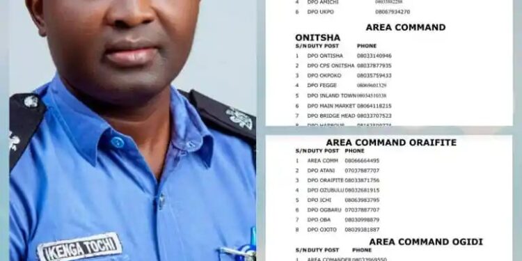 Police Release Phone Numbers of All DPOs, Area Commanders in Anambra, Urge Residents to Be Vigilant, Expose Crimes