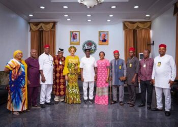 Bianca Ojukwu Pays Thank You Visit to Soludo