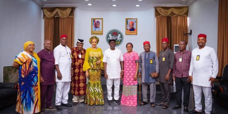 Bianca Ojukwu Pays Thank You Visit to Soludo