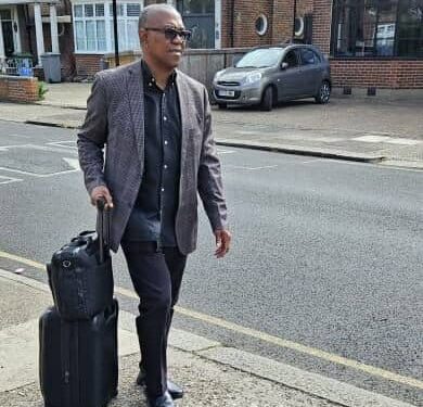 Peter Obi Arrives UK, Commends Air Peace Airline.