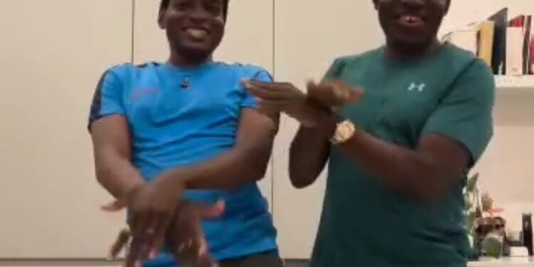 Gov Soludo, Son Engage in A Dance Challenge (video)