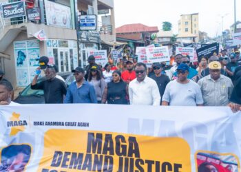 Paul Chukwuma Joins Peaceful March against Udogachi and SASA Operatives in Anambra