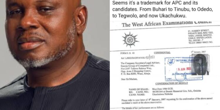 Anambra APC Candidate’s GCE Result Surfaces Online