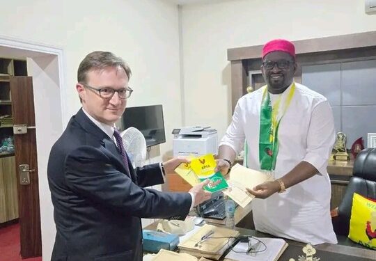 British High Commissioner to Nigeria, Montgomery Visits APGA National Chairman in Abuja