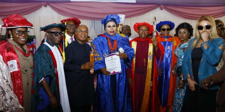 Paul University Honours Keystone Bank Chairman, Lady Ada Chukwudozie With Honourary Doctorate Degree