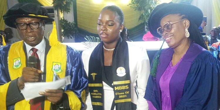 Njelita, 21, Emerges Best Graduate As COOU Inducts 80 New Doctors