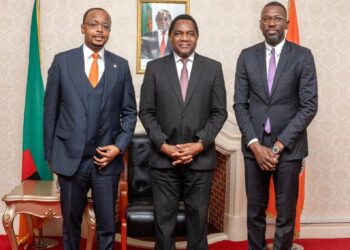 Stanel boss, Uzochukwu, Flutterwave CEO Agboola pay courtesy call on President Hichilema