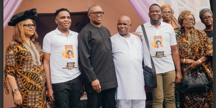Peter Obi, Ebuka Onunkwo, Others Grace Mrs Iwuchukwu Burial in Anambra 