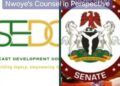 The SEDC and Senator Tony Nwoye’s Counsel in Perspective