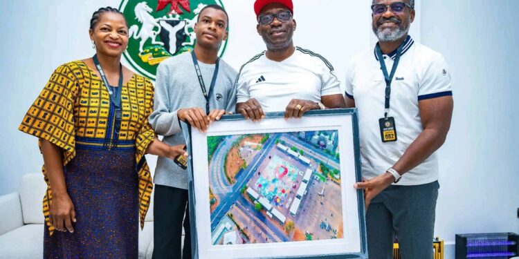 Soludo Receives Guinness World Record Holder, Kanye Tagbo-Okeke