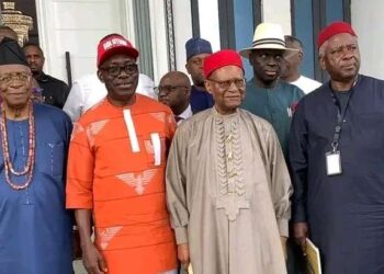 Danjuma, Anyaoku Meet Soludo in Awka