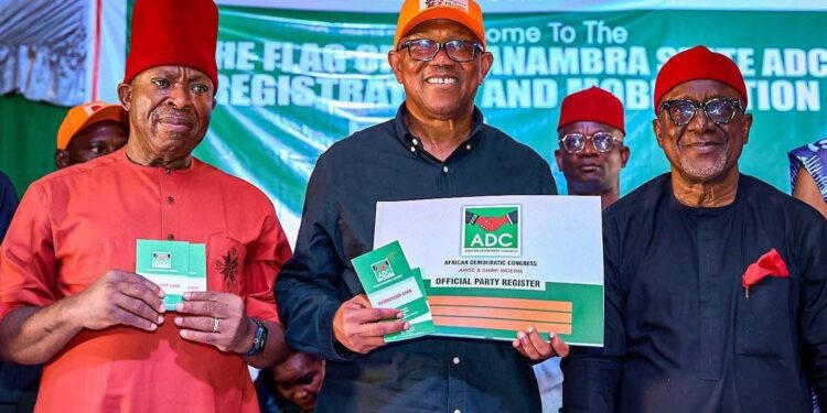 Peter Obi, Victor Umeh officially register with ADC in Anambra