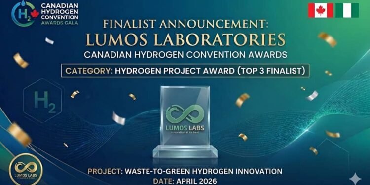 Lumos Laboratories Shortlisted For 2026 Hydrogen Project Award in Canada. 