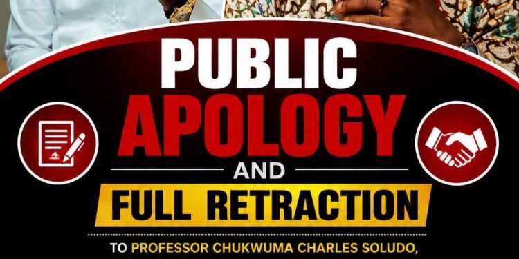 Online publisher apologizes to Soludo, son, family, says no amount of money justifies damaging someone’s reputation
