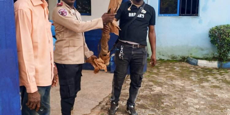 Anambra FRSC Recovers Double-Barrel Gun in Accident Scene