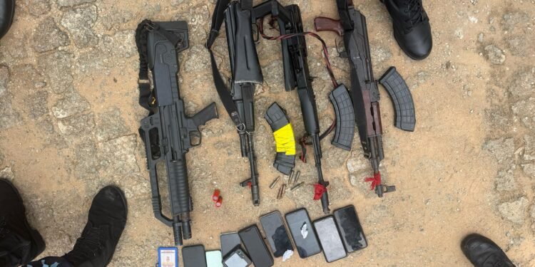 Joint security operatives Arrest 9 in Soludo’s Community, Recover AK-47 Rifles, Pump-Action