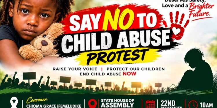 Ex-gov candidate stages protest against child abuse in Anambra Assembly