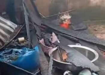 Child playing with lighter sets Anambra building on fire 