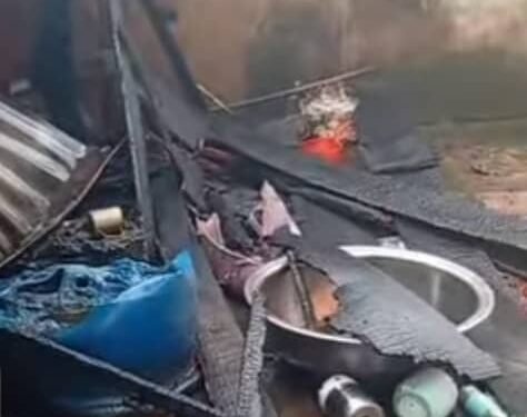 Child playing with lighter sets Anambra building on fire 