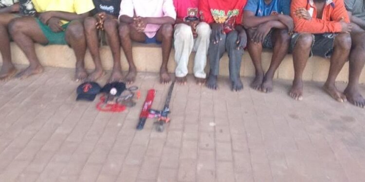 Police arrest 13 suspects, recover firearms, stolen vehicle, others in Anambra raid